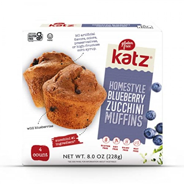 Muffin Blueberry zucchini GF 4/8oz Katz