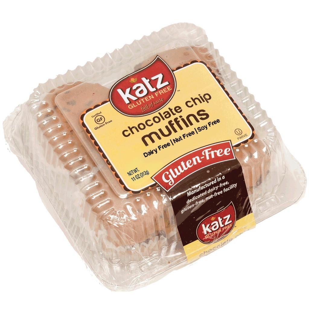 Muffin Choc Chip GF 11oz - 6/4ct Katz