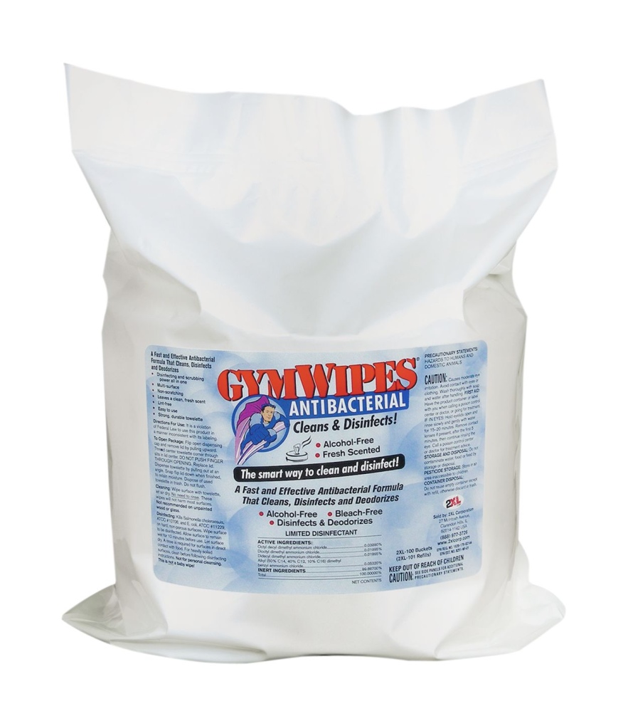 Gym Wipes Antibacterial Refills 700ct