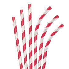 XStraw 7.75" Unwr.Flex Christmas Tree Red Star-6200ea Bulk