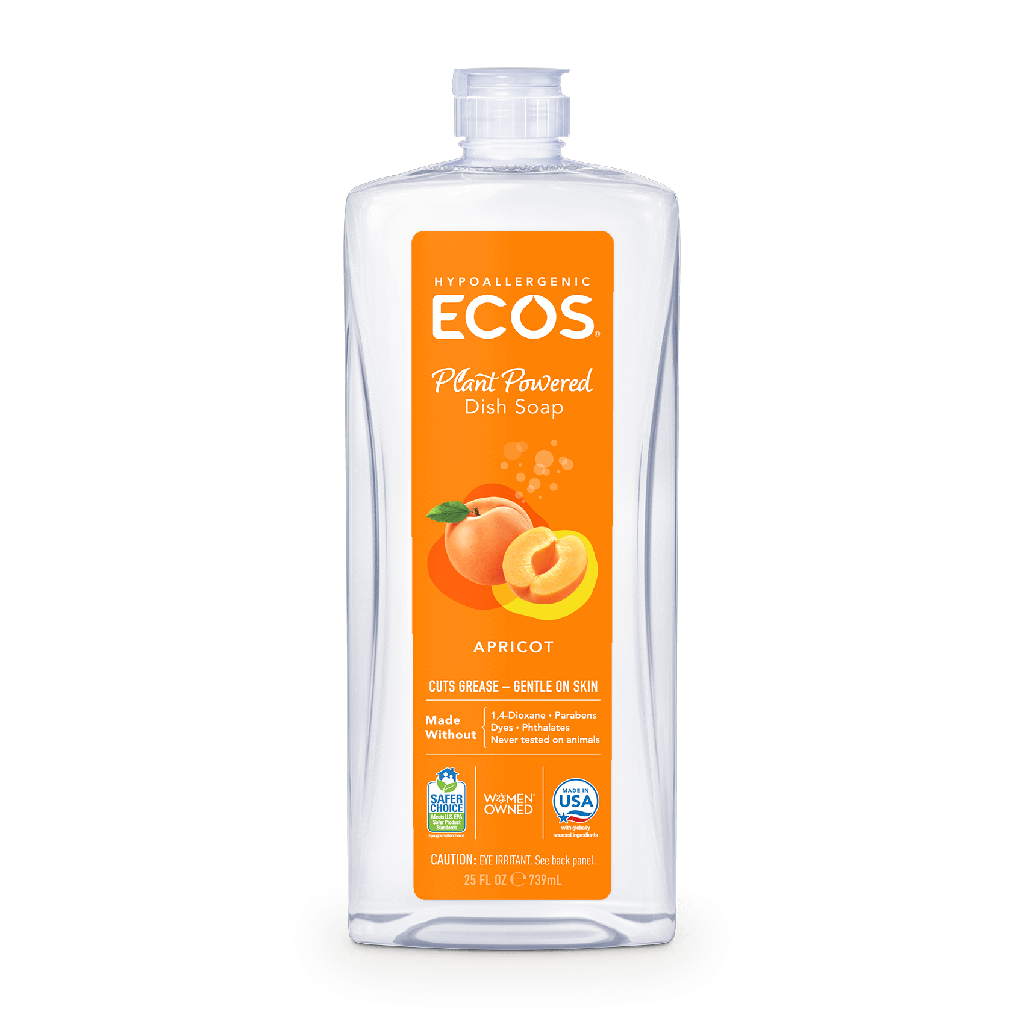 ECOS Dishmate, Apricot, 6/25oz