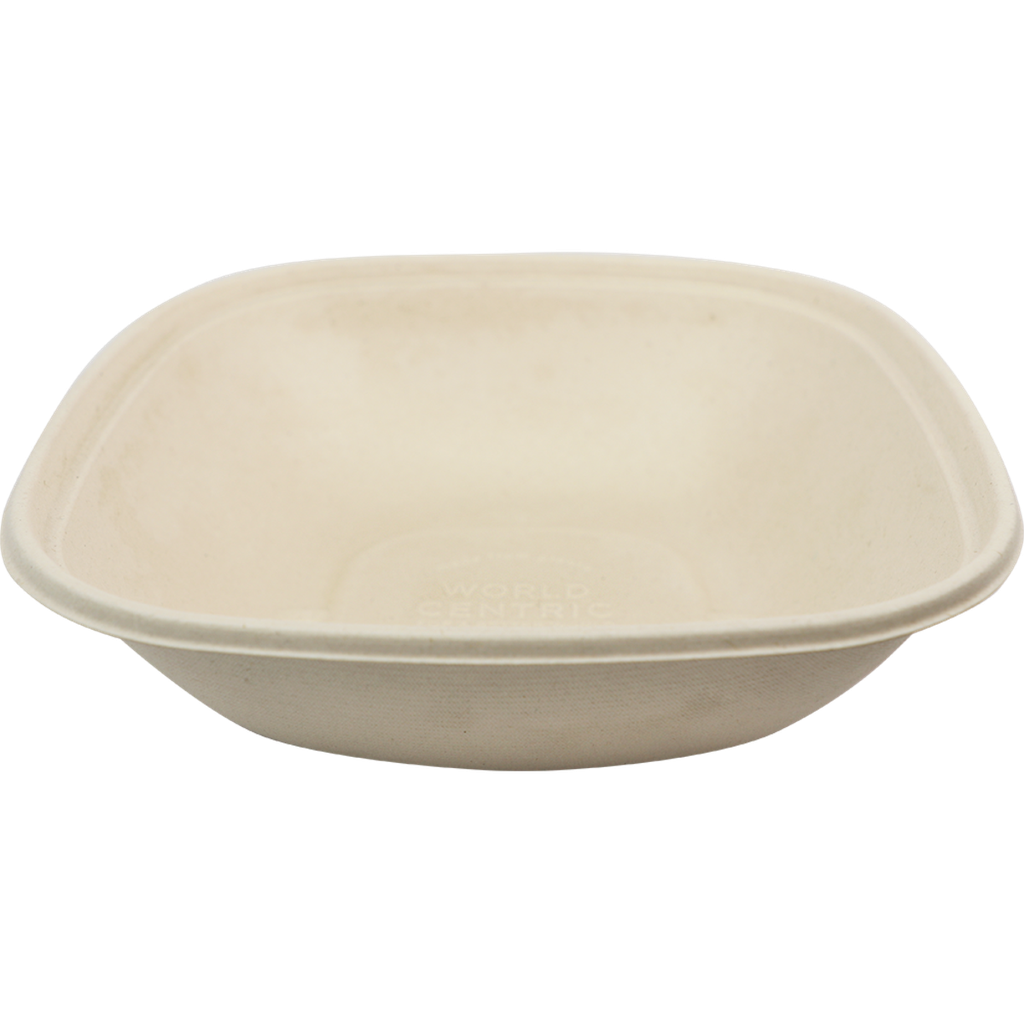 Square Bowl 48oz unbleached plant fiber 8/50