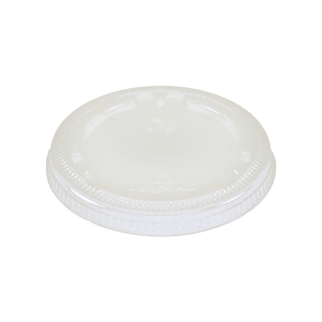 Clear Cup Lid 4-9oz Flat No/Hole Comp-Bio-20/50ct #CPL-CS-9F