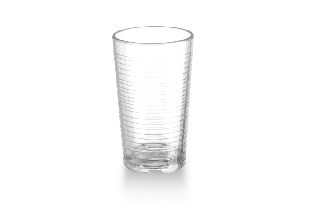 Acrylic drinking cup ripple M 340ml 7.6*13cm 24/cs