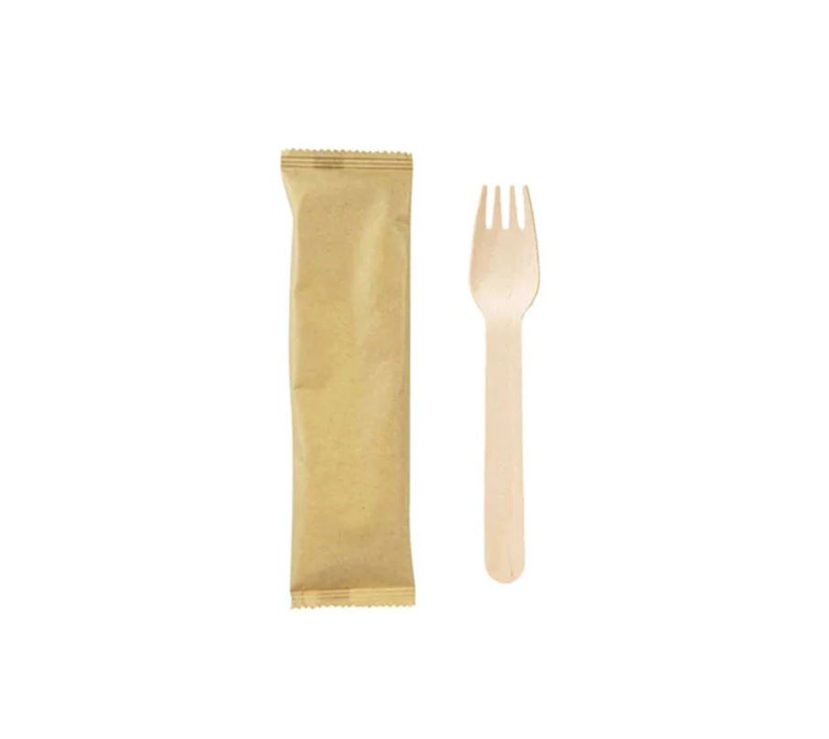 Single Wrapped Wooden Fork 160*26*1.7mm 500ct