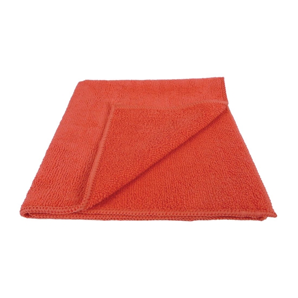 Microfiber Cloth Red Pack of 12 Pcs