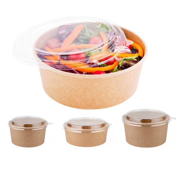 New Gen. Bamboo Fiber Salad Bowl with Lids 1000ML 12/50