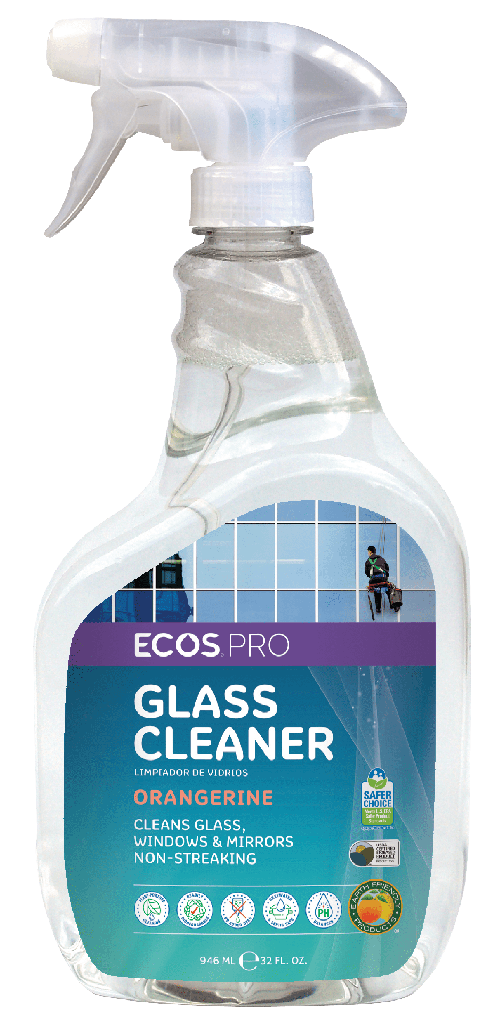 ECOS® Pro Glass cleaner, orangerine 6/32oz