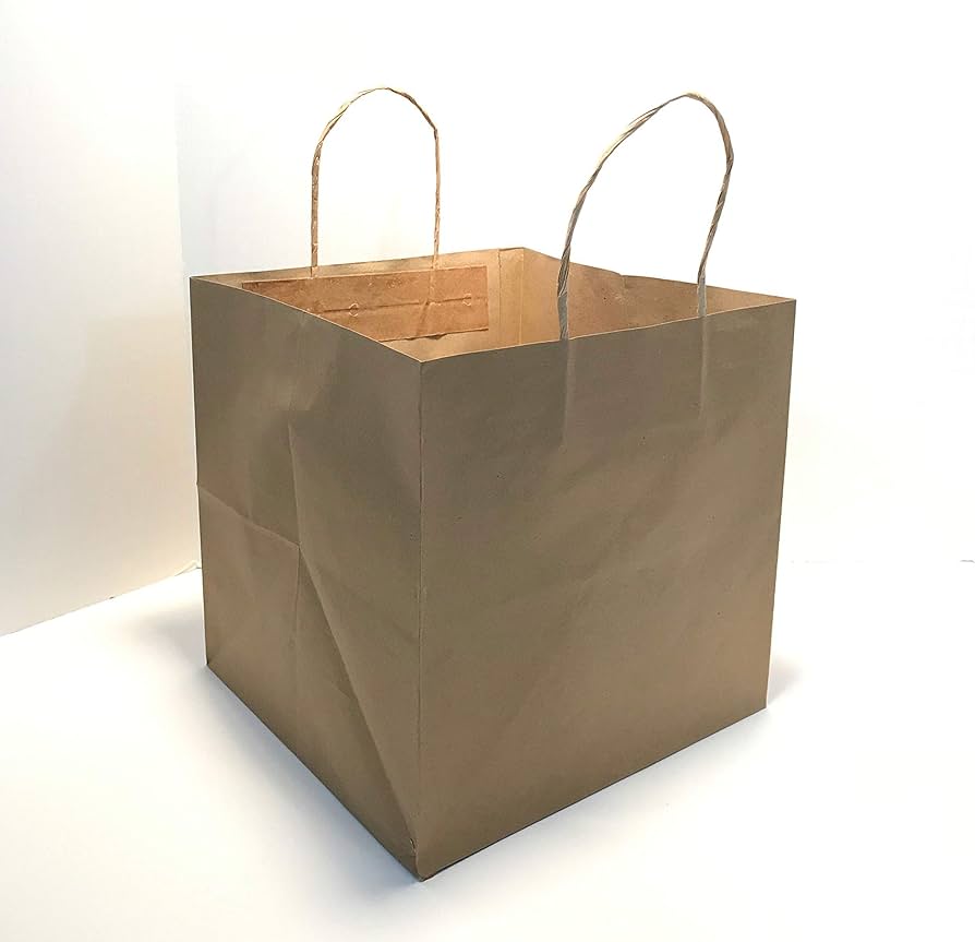 Takeout Food bag Kraft XL size 28*22*28 8/25ct