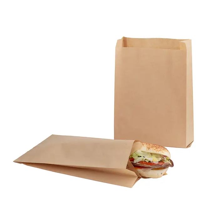 Kraft snack paper bag 12.5*7.5*22 30/100ct