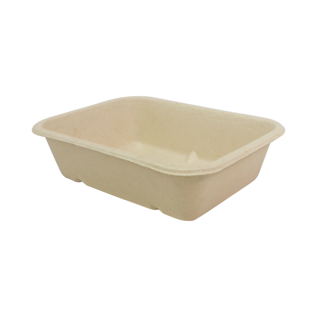 Tray Single Compt-6.5x5x1.5 (20oz) unblch PF 6/100ct