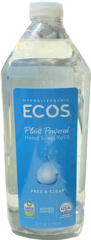 ECOS® Pro Hand soap, Free & clear, 6/32oz Refill