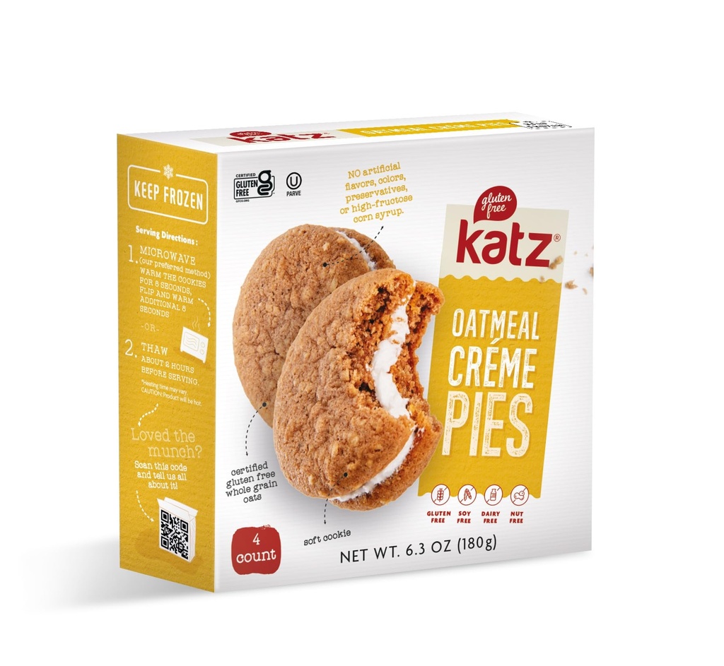 Oatmeal crème pie Katz 6/4ct 6.3oz