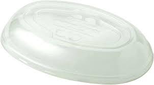 World Centric® Large Fiber Burrito Bowl LID PLA - 6/50ct