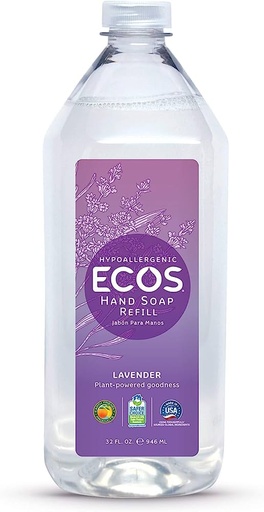 [9675/06] ECOS Hand soap Refill, Lavender 6/32oz