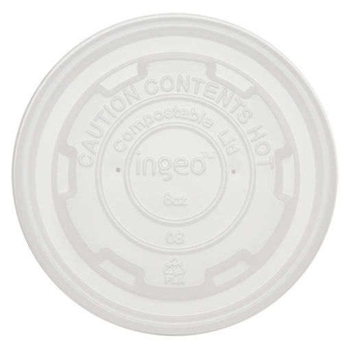 [BOL-CS-8] Soup Bowl Lid Clear 8oz  Eco CPLA Igneo 20/50ct #BOL-CS-8