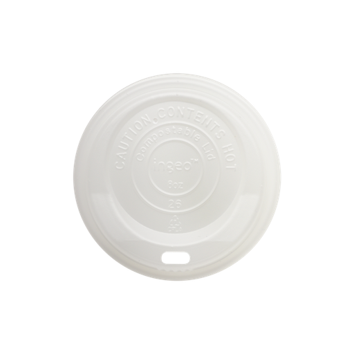 [CUL-CS-8] Hot Cup Lid 8oz CPLA Comp-Bio-20/50ct