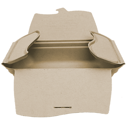 [FP-SC-2] Plant Fiber Container Flap A-Pak 48oz unblch Bio 4/50ct -  #FP-SC-2