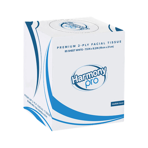 [R324336] Harmony® Pro premium facial CUBE tissue. White, 2-ply, 36/85ct