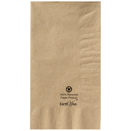 [180430] Dinner Napkins 7.5'' x 4.25'' 1/8 fold Earthwise Kraft 4/250ct